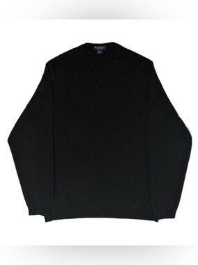 Brooks Brothers 100% Cashmere Knitted in Great Britain V-neck Sweater Men's XL